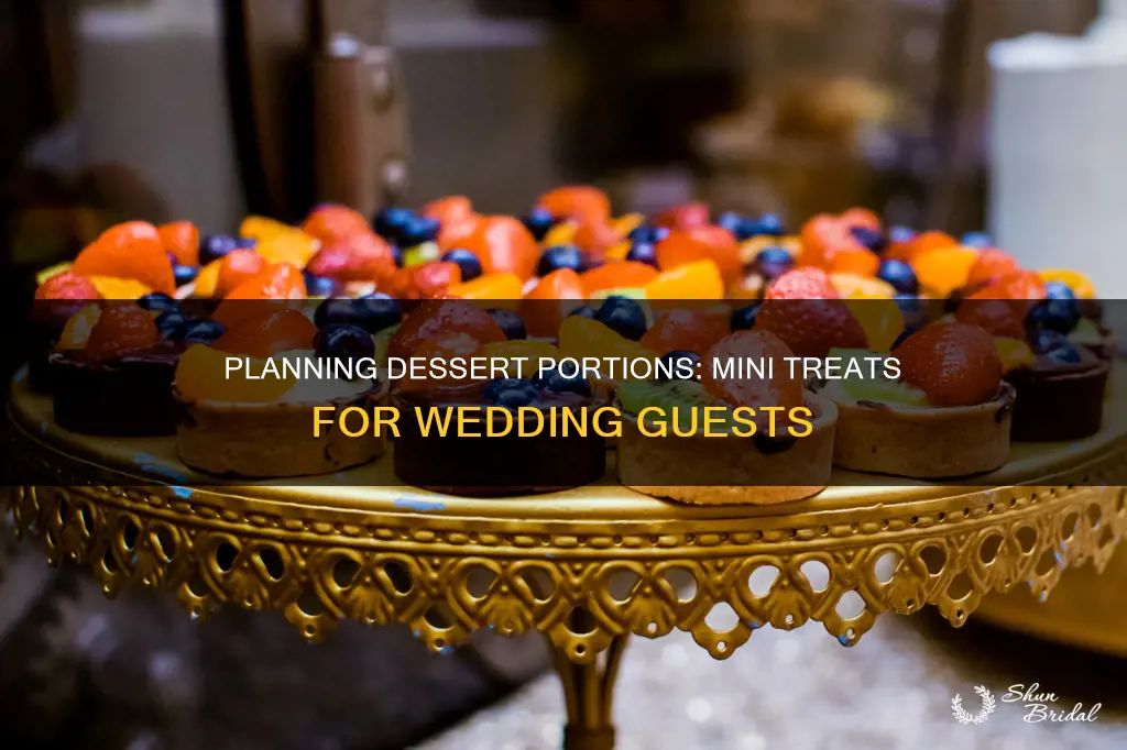 how many mini desserts per person wedding
