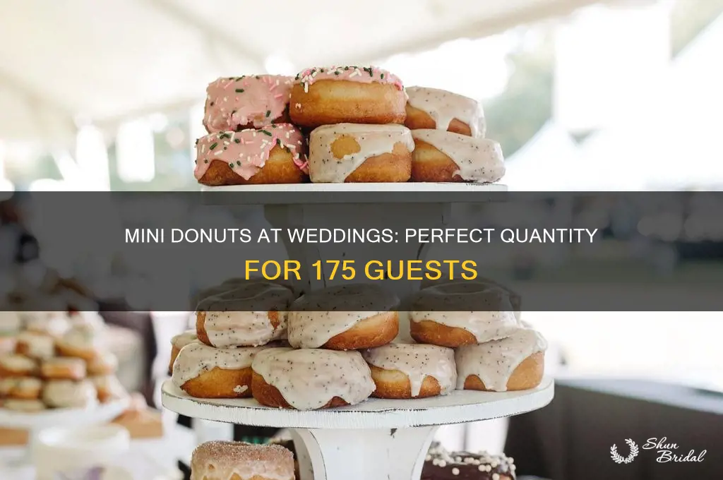 how many mini donuts at a wedding for 175