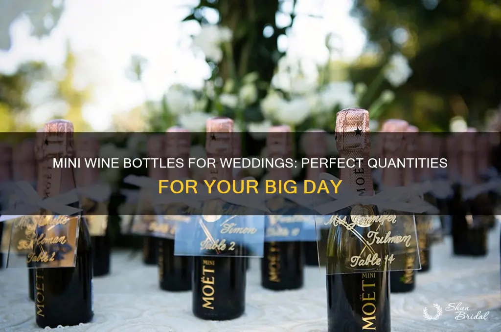 how many mini wine bottles for wedding