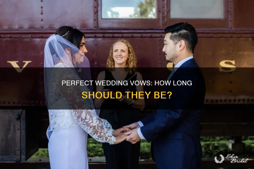how many minutes should wedding vows be