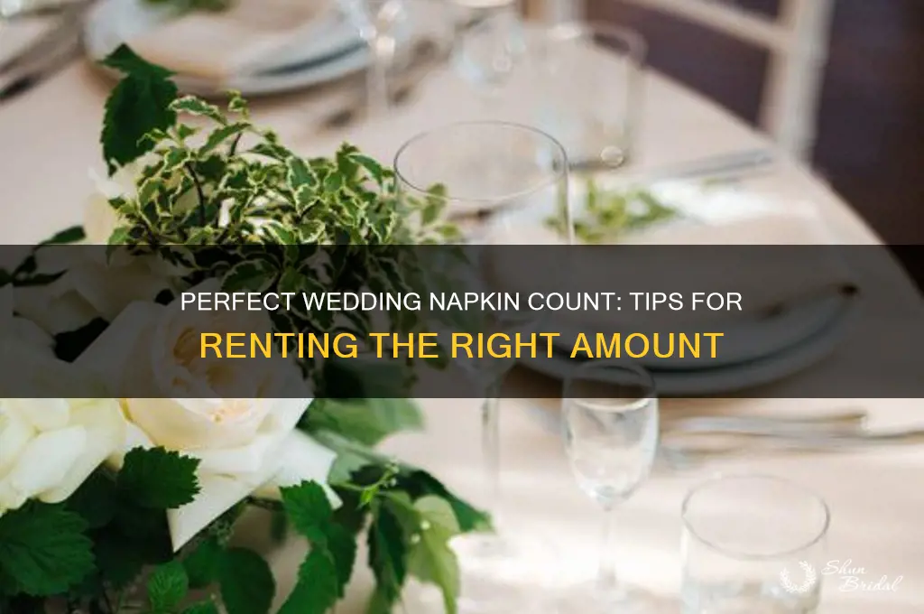 how many napkins to rent for wedding