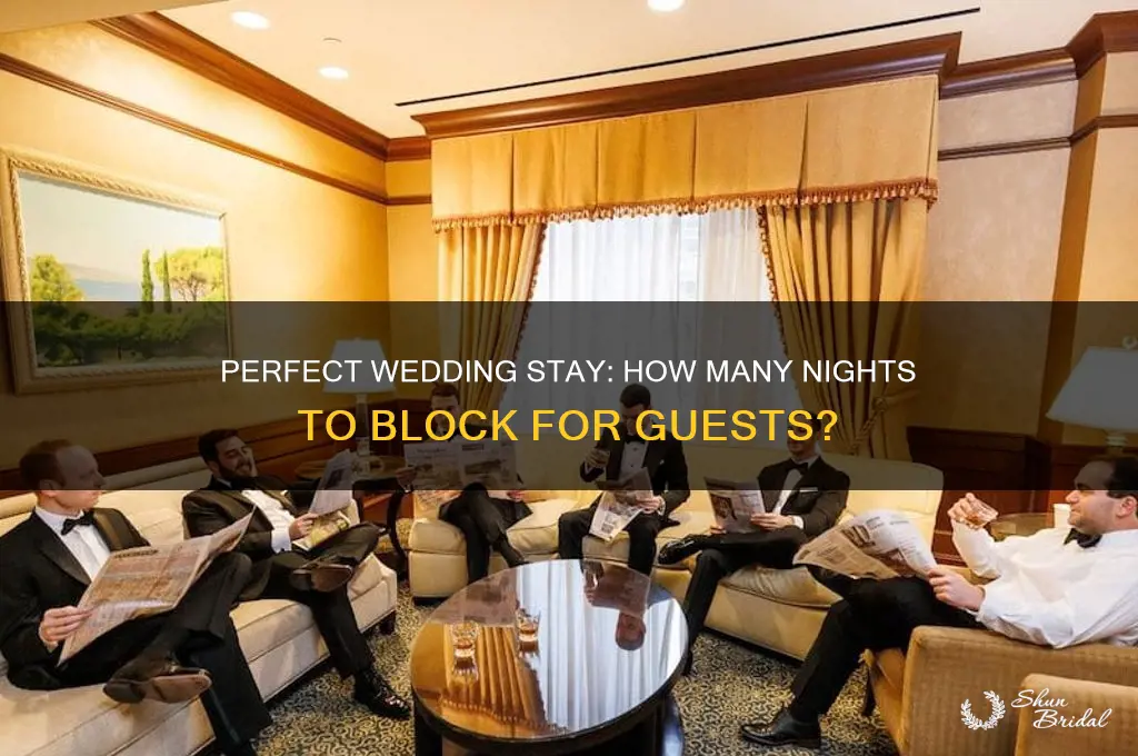 how many nights to block rooms for wedding