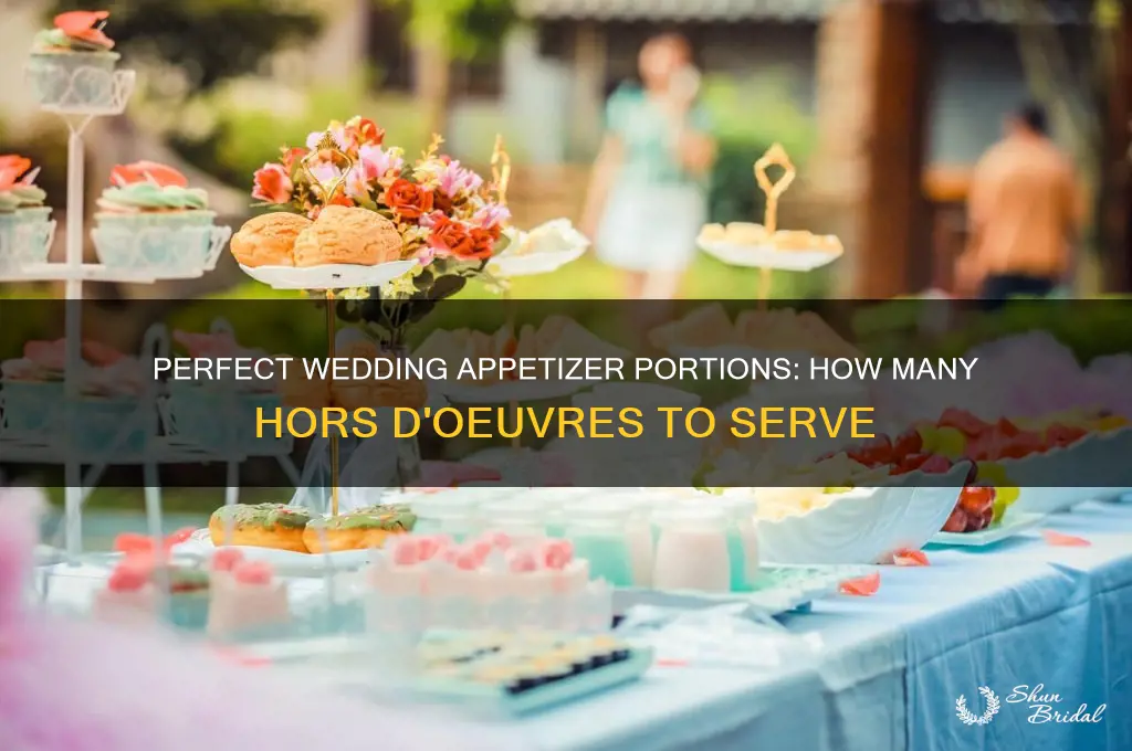 how many of each hor dourves for a wedding