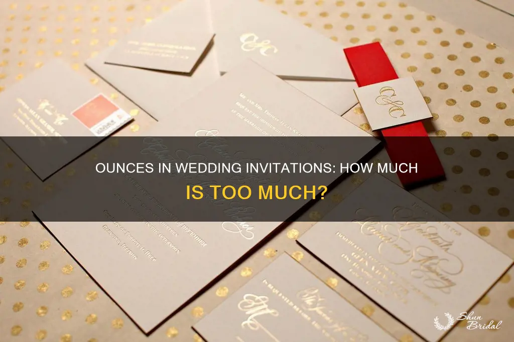 how many ounces are most wedding invitations