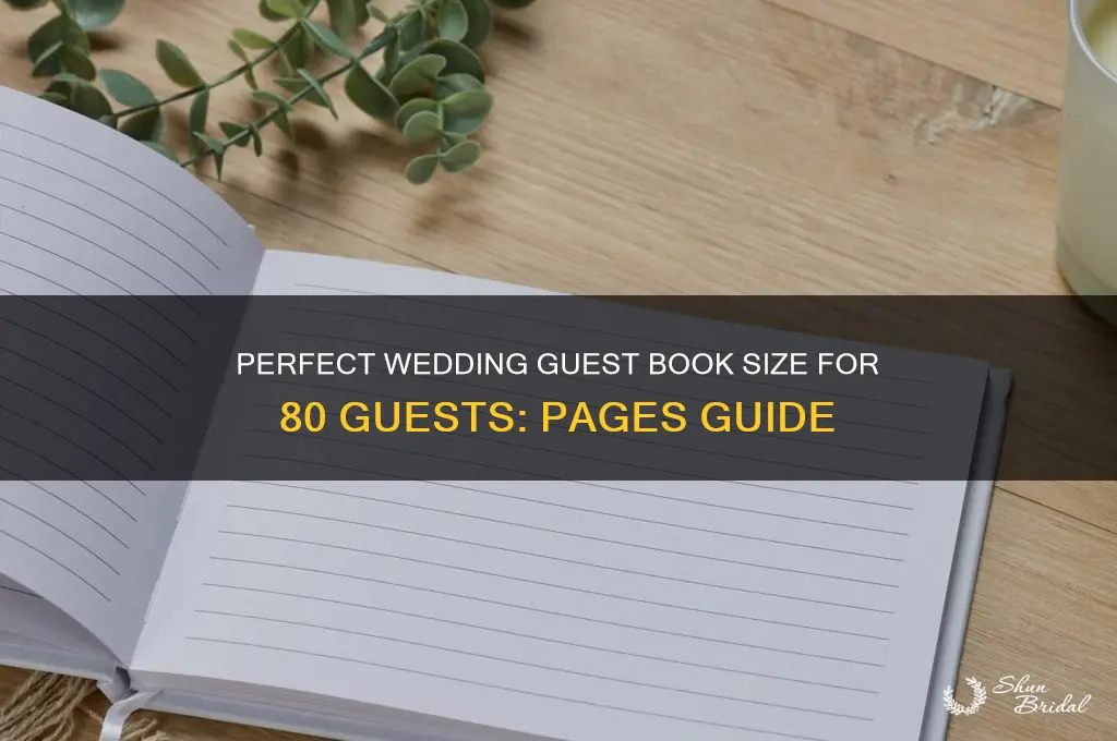 how many pages for a 80 person wedding guest book