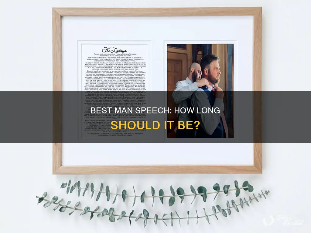 how many pages should a best man speech be