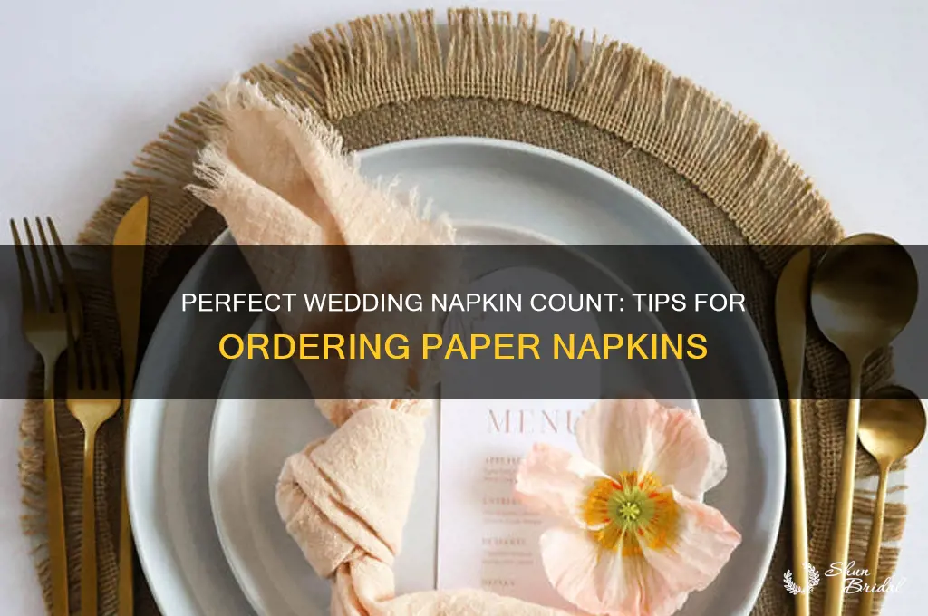 how many paper napkins to order for wedding