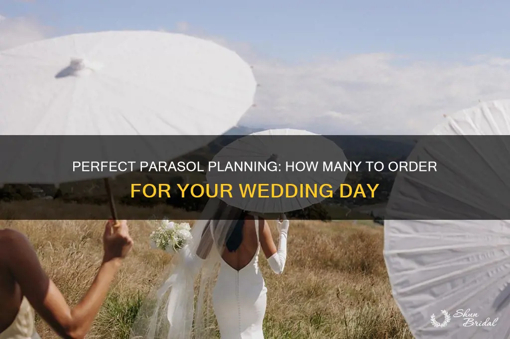 how many parasols to order for a wedding