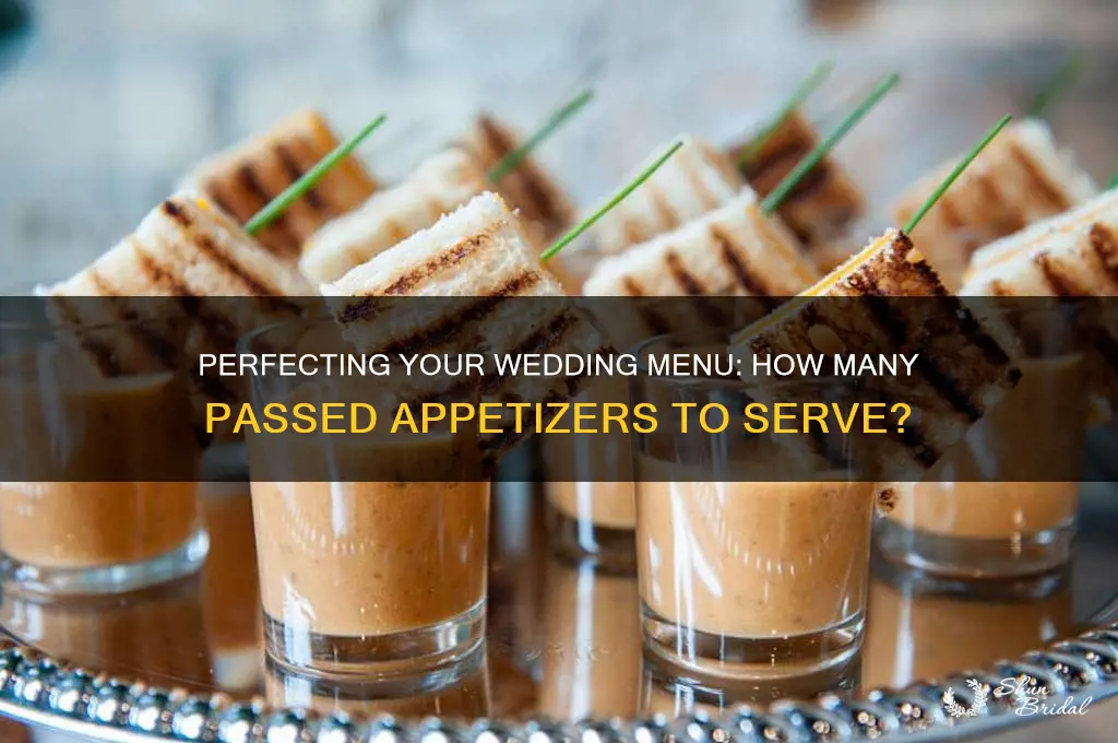how many passed appetizers at a wedding