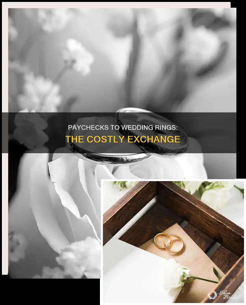 how many pay checks go into a wedding ring