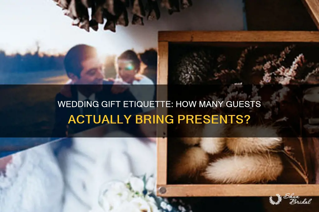 how many people actually give gifts at wedding