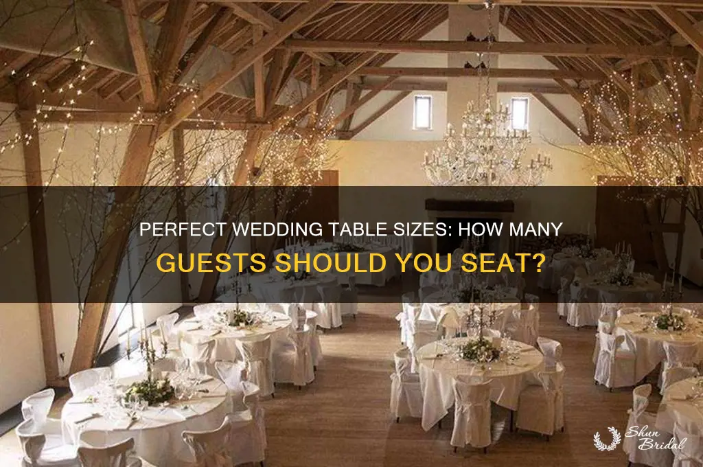 how many people at a table at a wedding