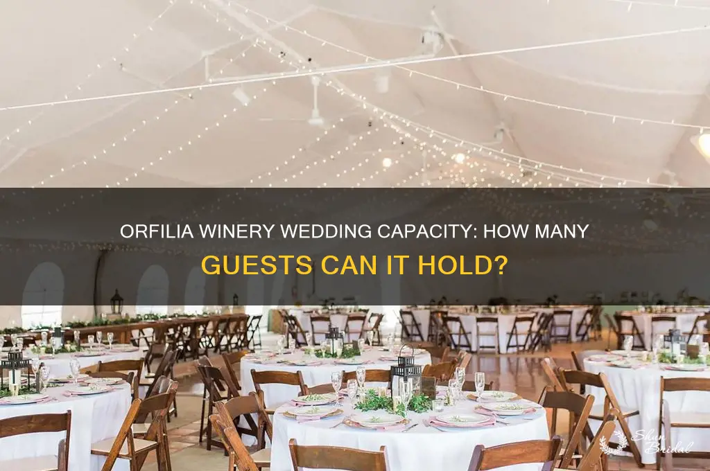 how many people does orfilia winery hold for a wedding