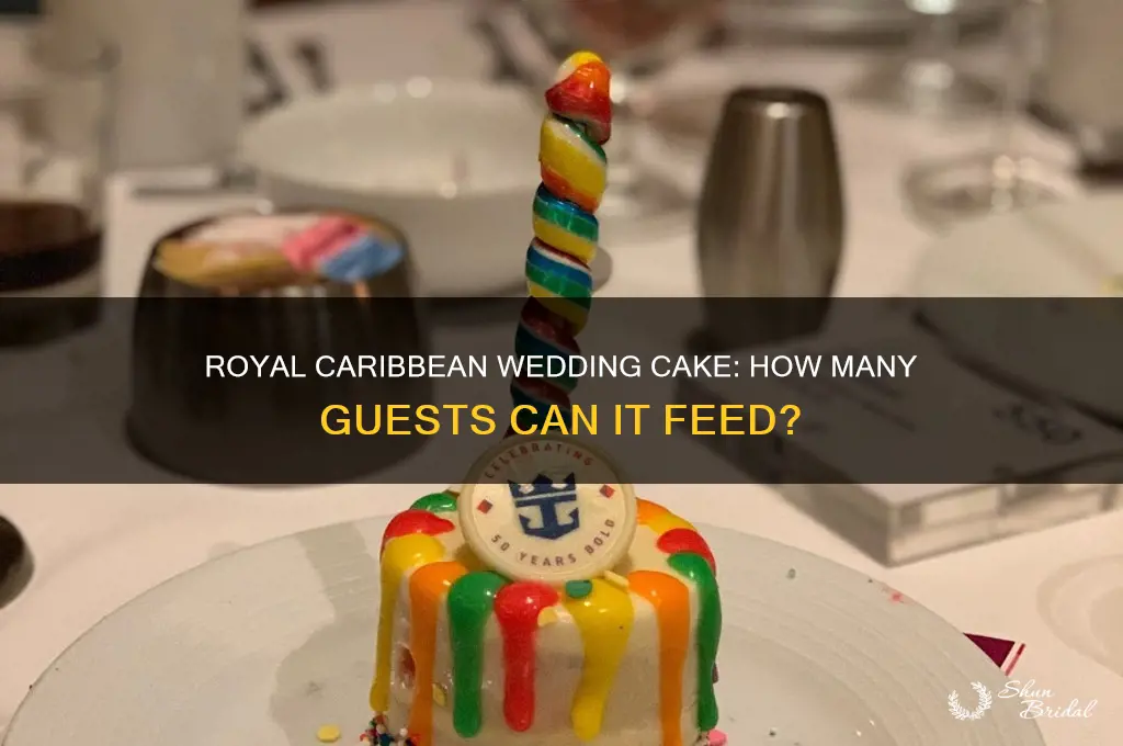 how many people does the royal caribbean wedding cake feed