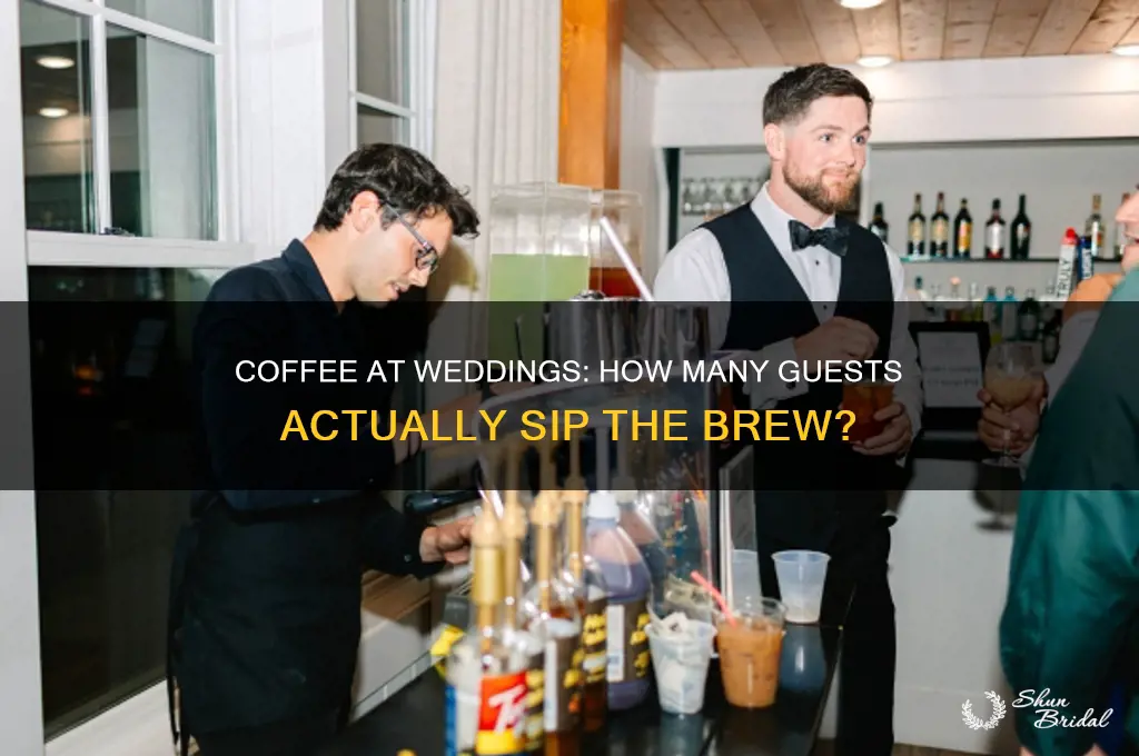 how many people drink coffee at weddings