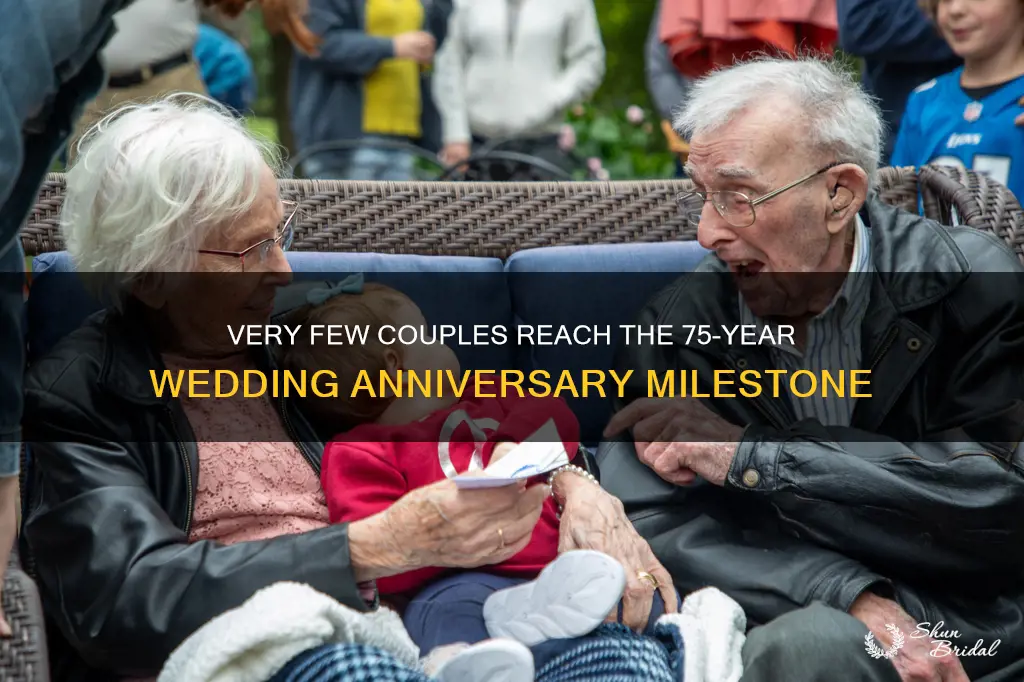 how many people make it to 75 year wedding anniversary