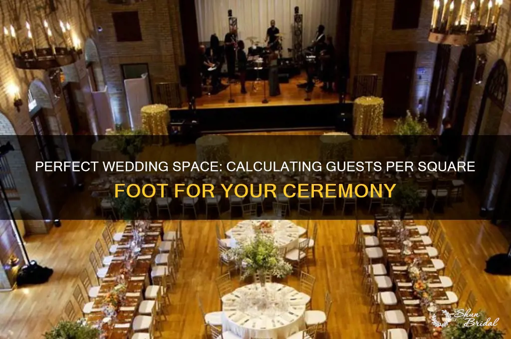 how many people per square feet wedding ceremony