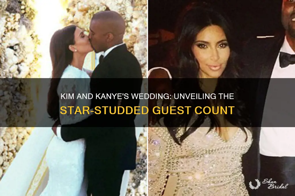 how many people were at kim and kanye