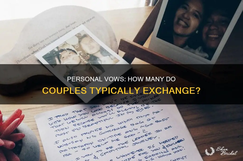 how many personal vows do most couples have