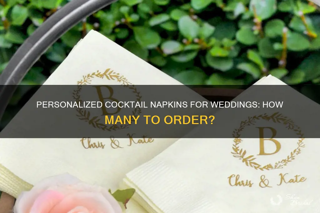 how many personalized cocktail napkins for wedding