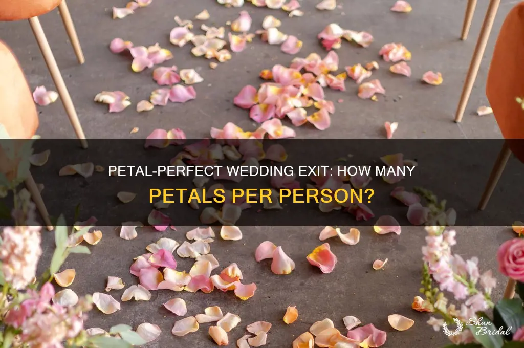 how many petals per person for wedding exit