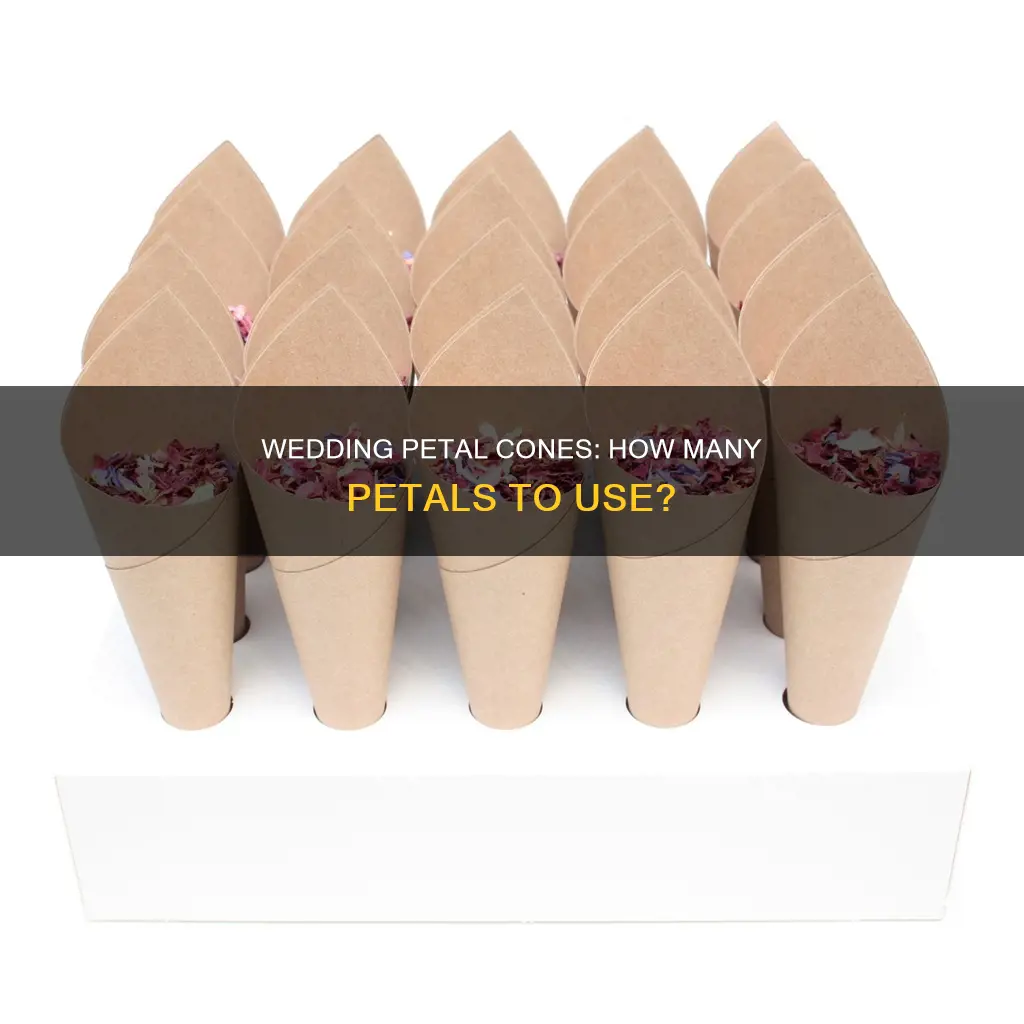 how many petals to put in wedding cone