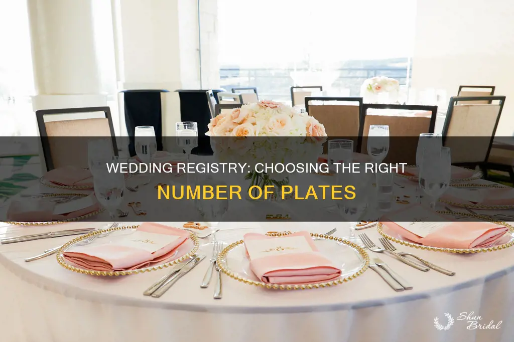 how many plates needed wedding registry