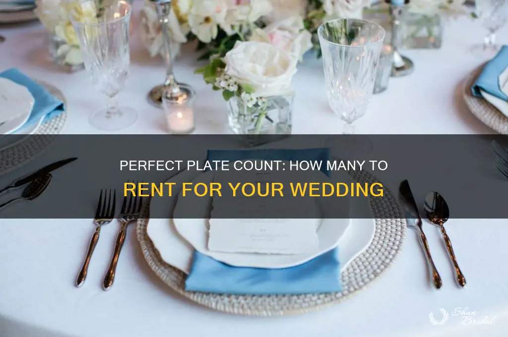 how many plates should I rent for my wedding