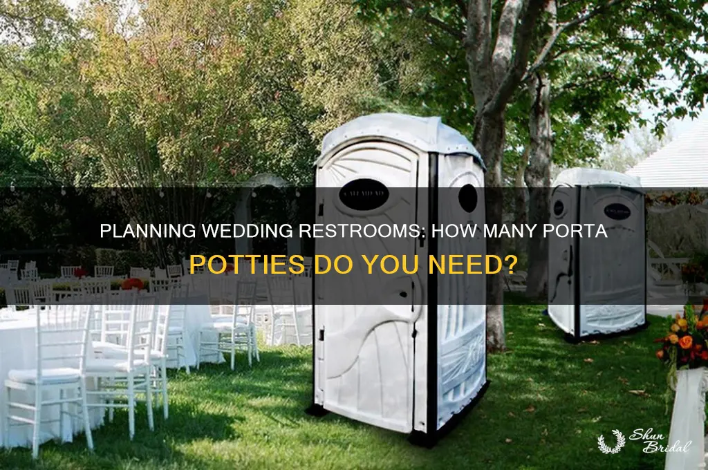 how many portapottys for a wedding