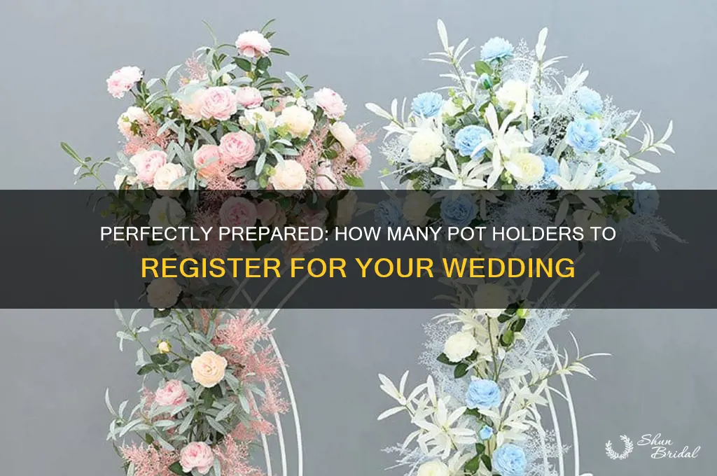 how many pot holders to register for wedding