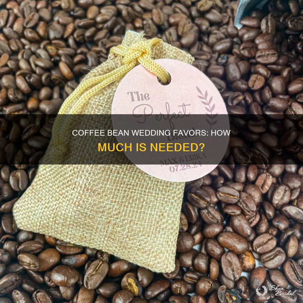 how many pounds of coffee beans to make wedding favors