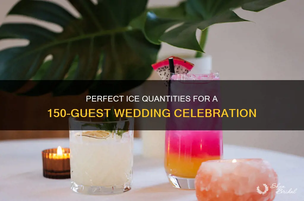 how many pounds of ice for a 150 person wedding