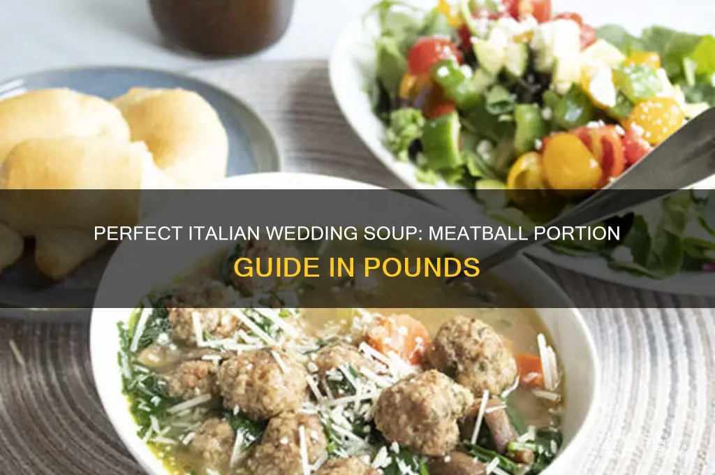 how many pounds of meatballs for italian wedding soup