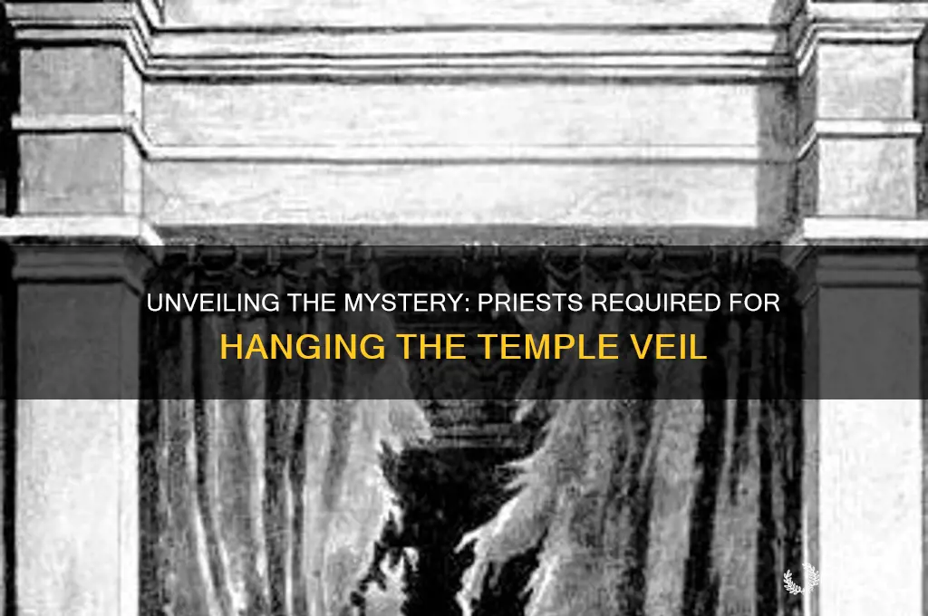 how many priests were needed to hang the temple veil