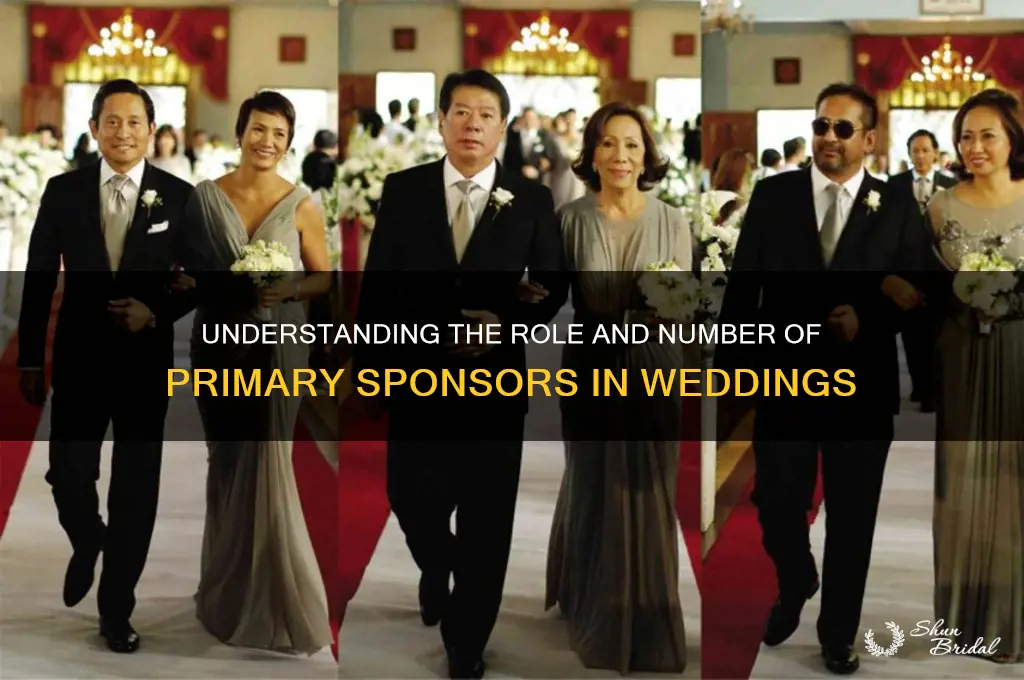 how many primary sponsors in a wedding