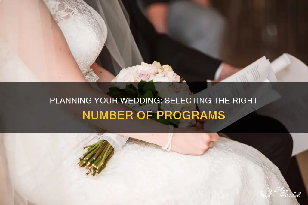 how many programs do I need for my wedding