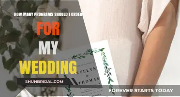 Choosing the Perfect Number of Programs for Your Wedding Day