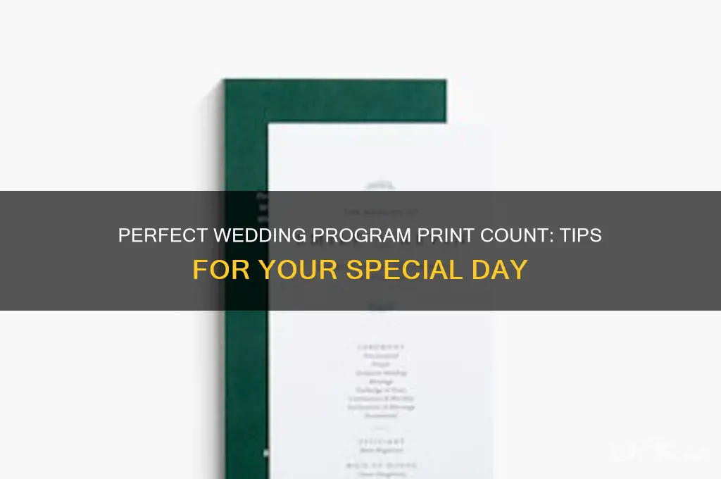 how many programs should I print for my wedding