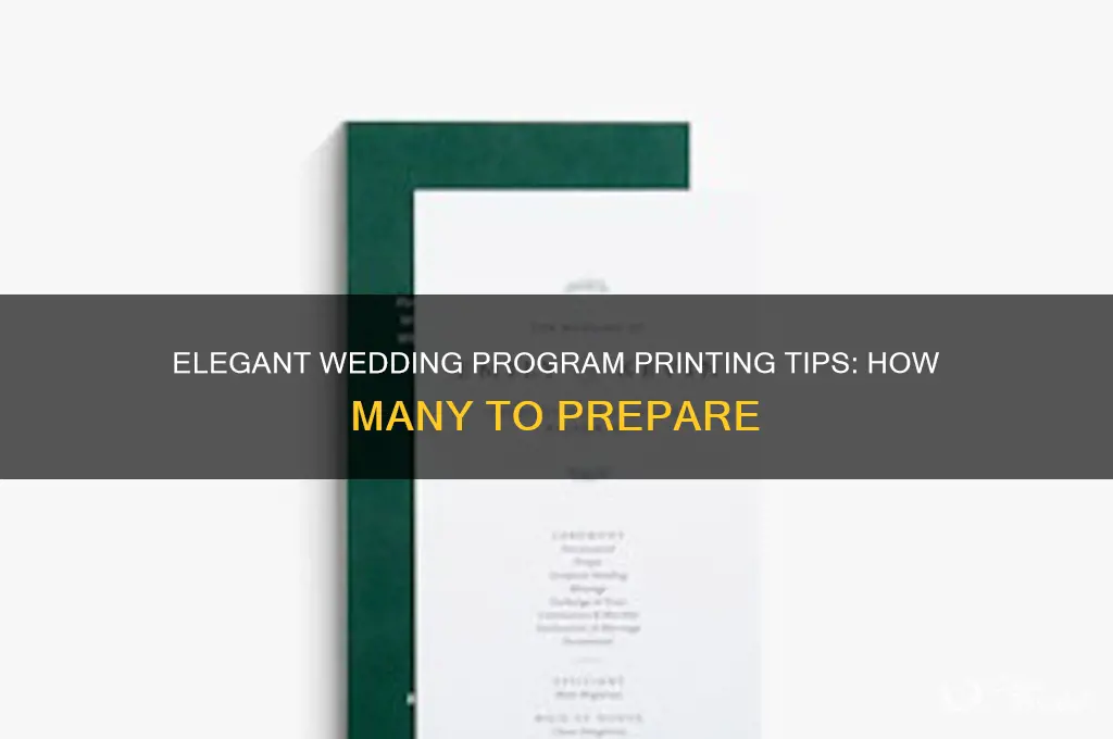 how many programs to print for wedding ceremony