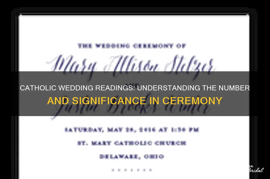 how many readings at a catholic wedding ceremony