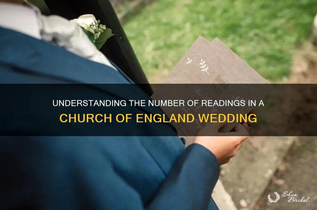 how many readings in a church of england wedding