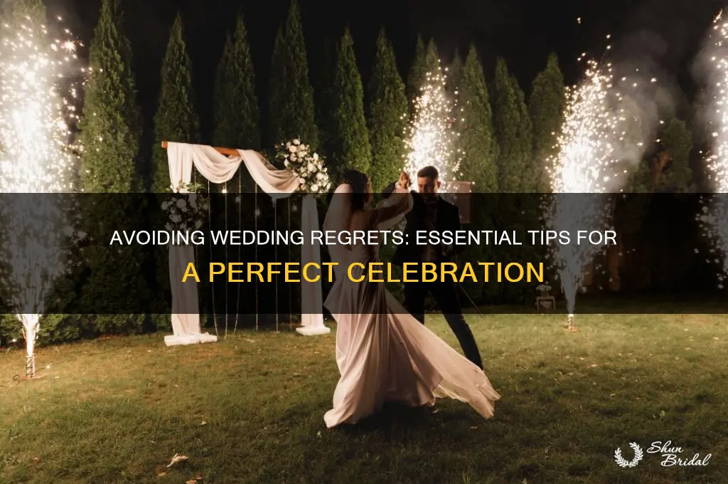 how many regrets for a wedding