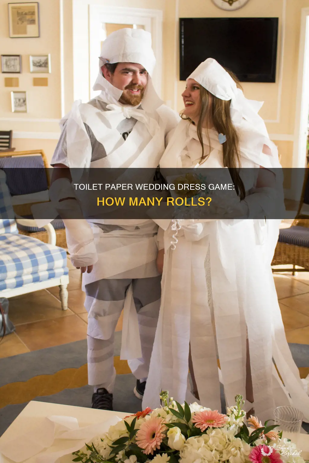 how many rolls of toilet paper for wedding dress game