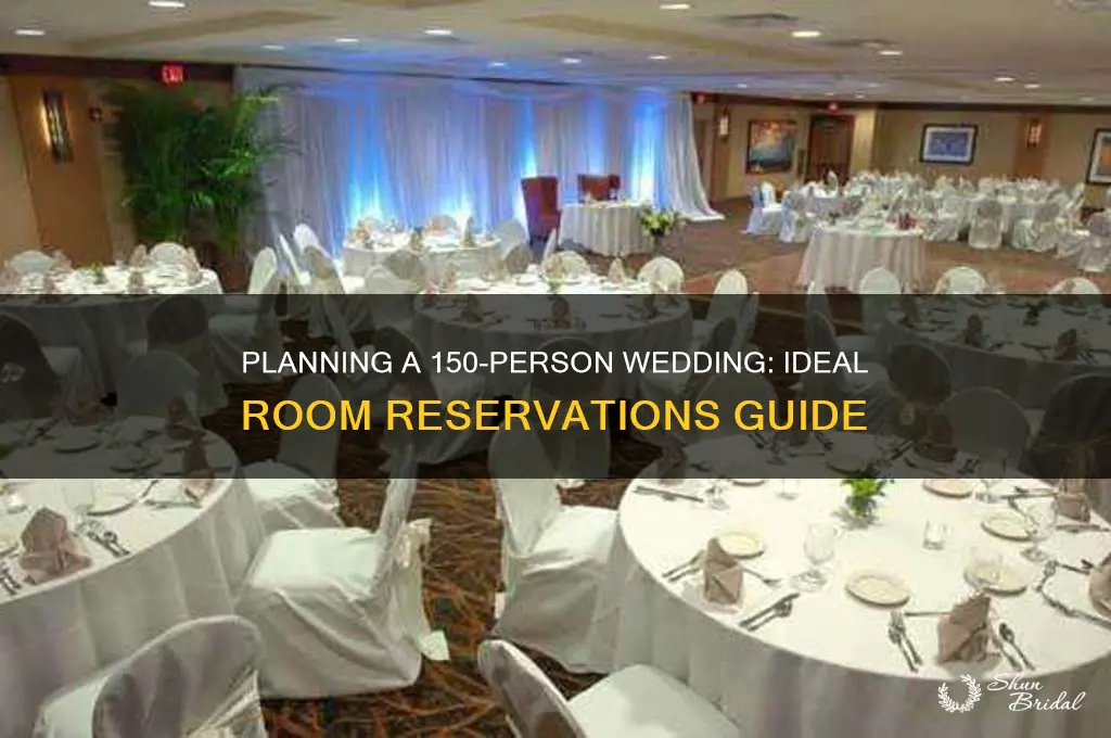 how many rooms reservedfor 150 person wedding