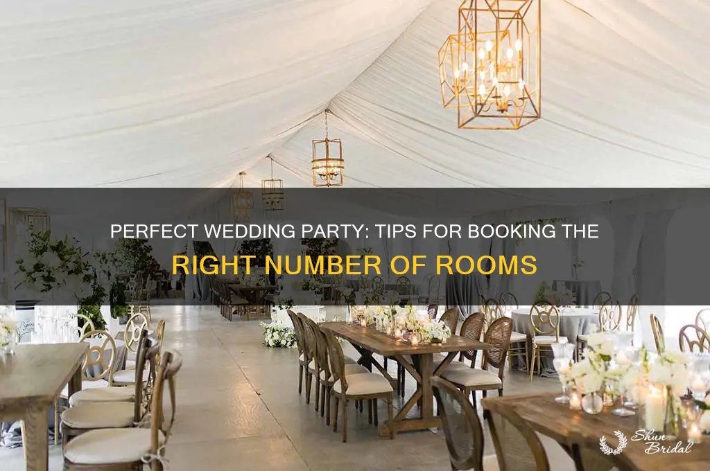 how many rooms to book for wedding party
