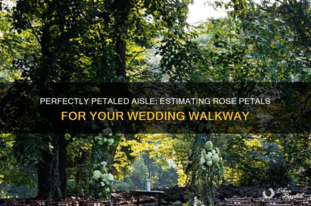 how many rose petals to line wedding aisle
