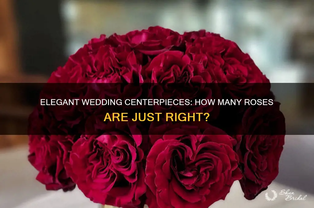 how many roses in a wedding centerpiece