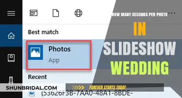 The Perfect Timing for Wedding Slideshow Photos