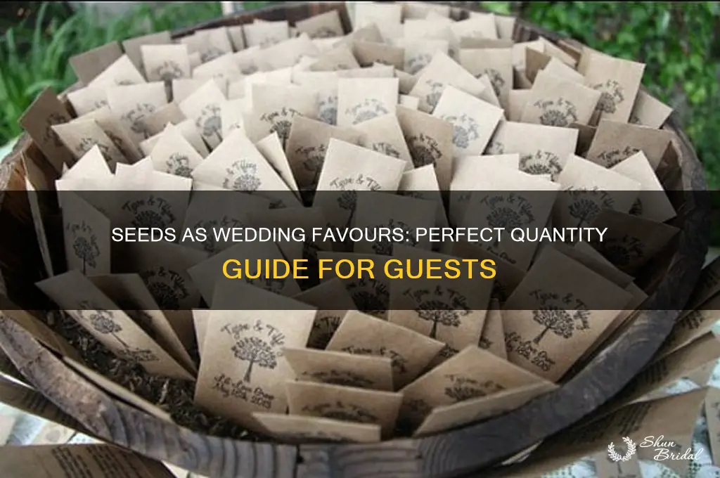 how many seeds for wedding favours