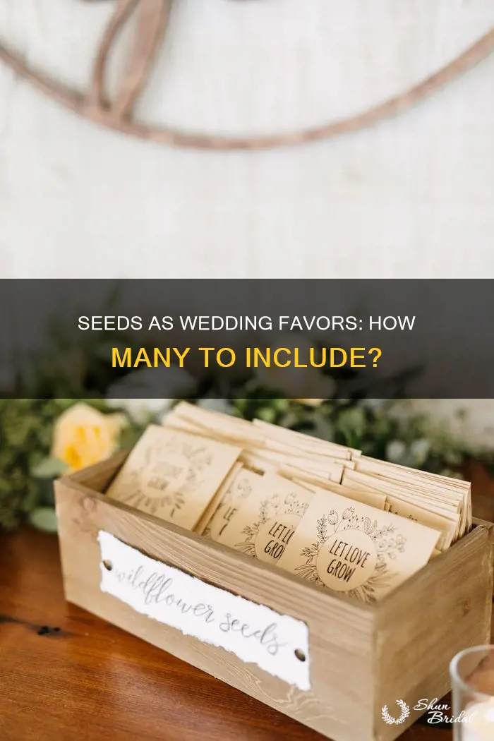 how many seeds to put in wedding favors